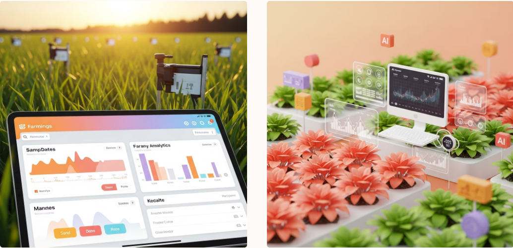 스마트 농업 트렌드와 청송 농업 혁신 예시 이미지