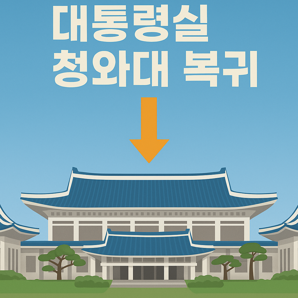 &ldquo;청와대 복귀를 앞둔 대통령 집무실의 상징 이미지&rdquo;