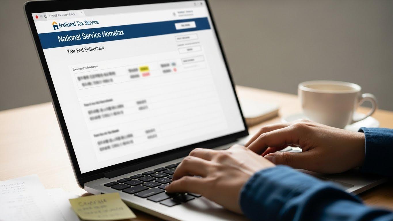 국세청홈텍스 연말정산 모의