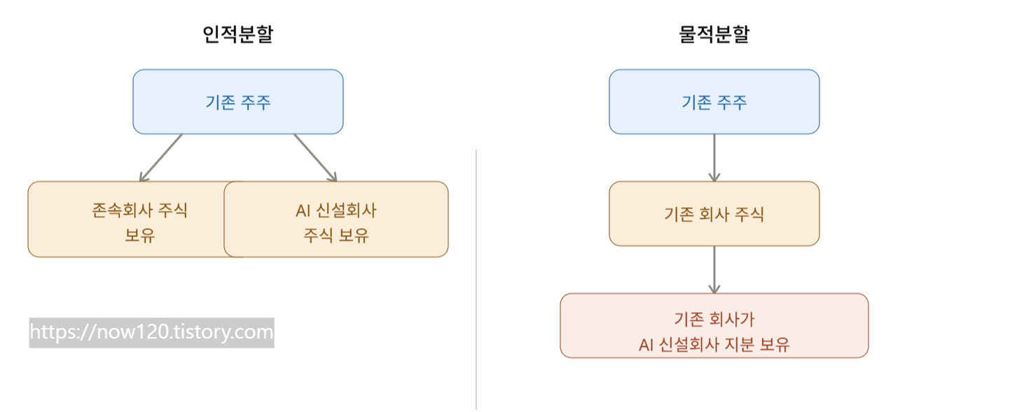 인적분할이란? 물적분할 차이