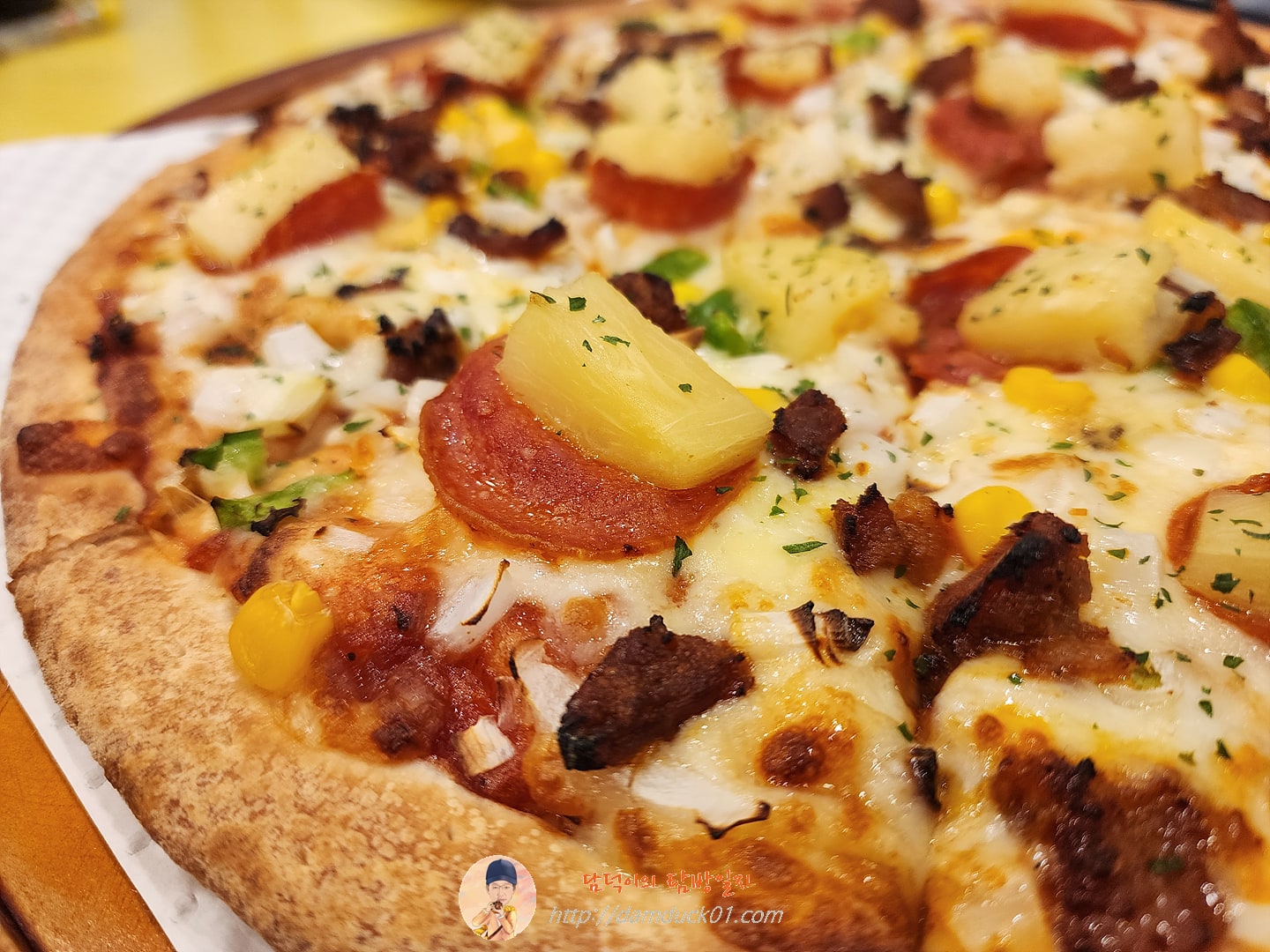 직화파인애플피자