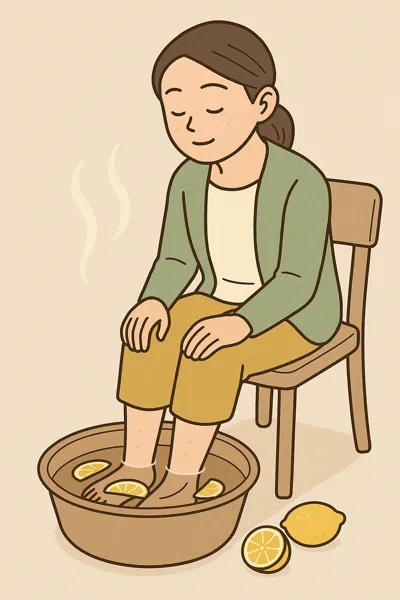 무좀 민간요법 발 치료 모습