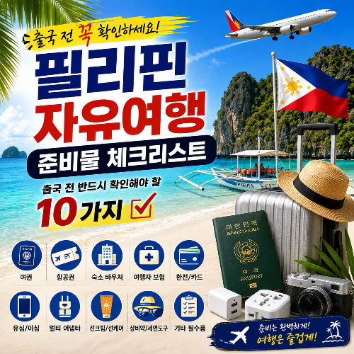 필리핀 자유여행 준비물 체크리스트