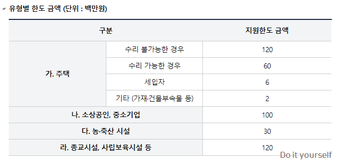 유형별-한도금액