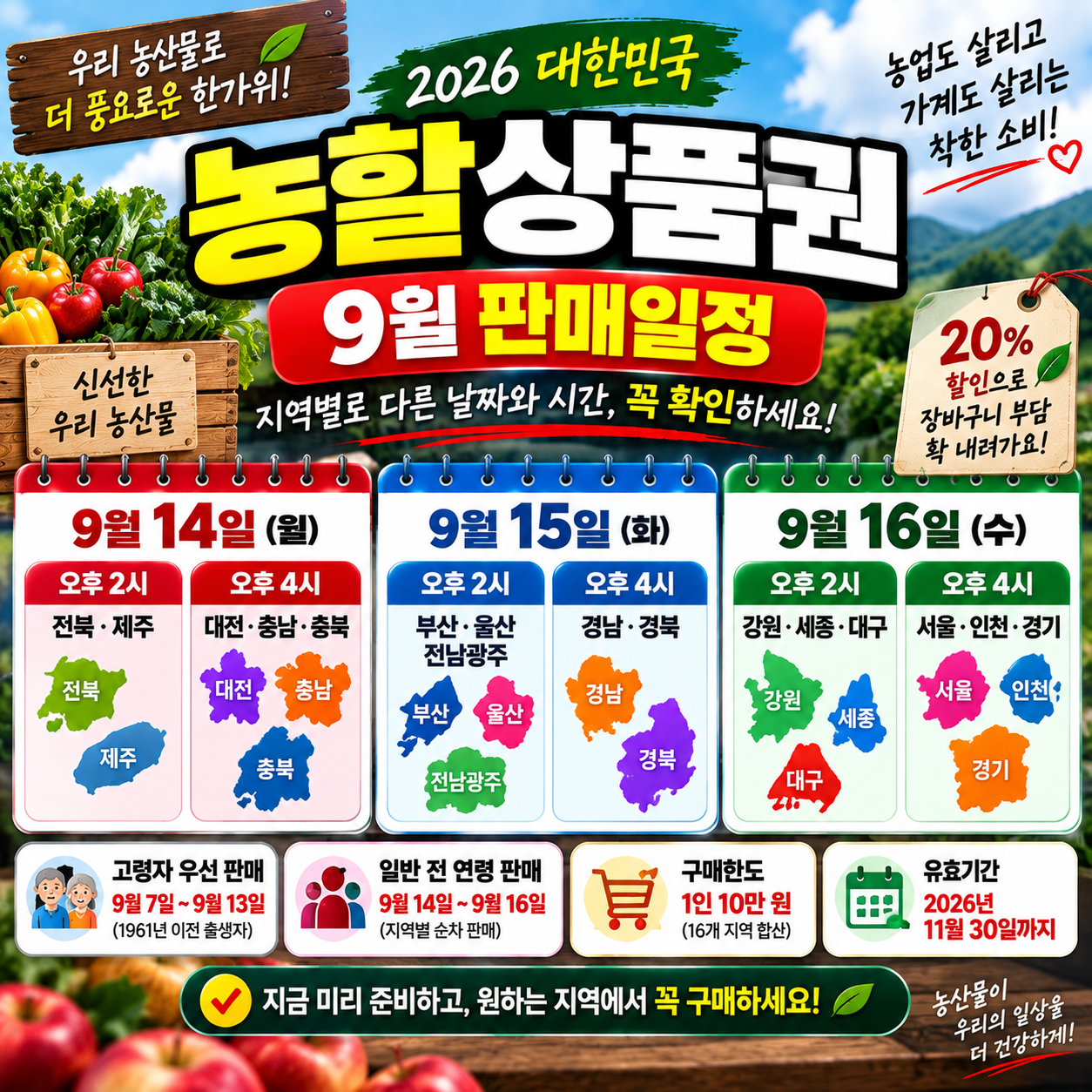 농할상품권 판매일정