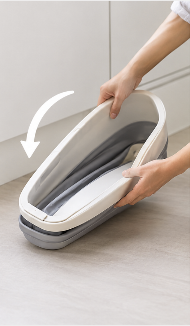 折りたたみ日用品の使い方を連続画像で表現