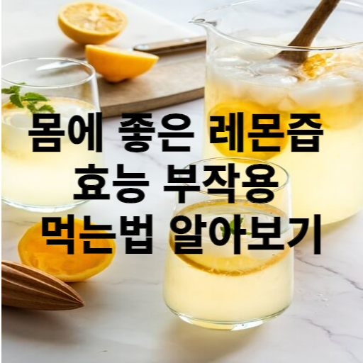 새콤달콤 몸에 좋은 레몬즙 효능 부작용 먹는법
