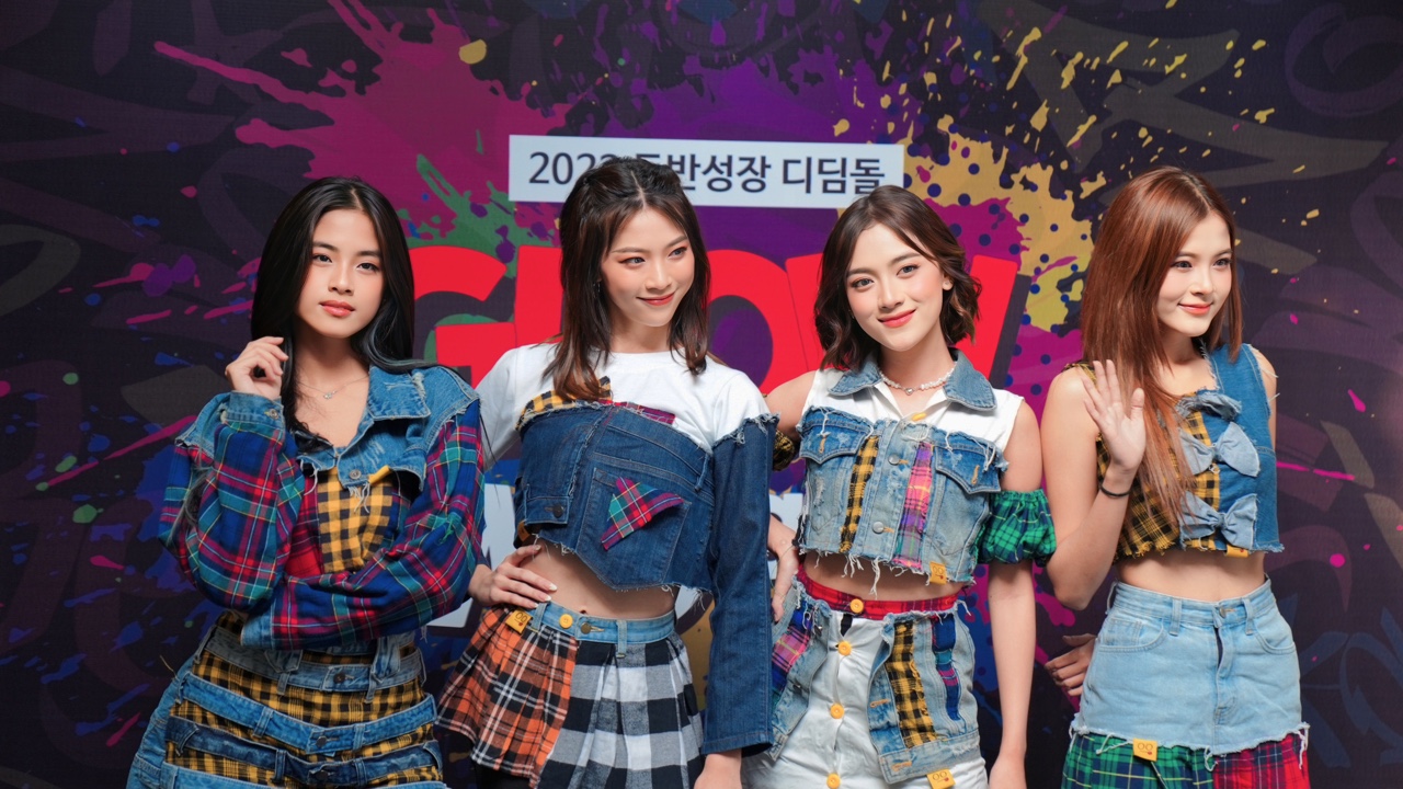 스타비 사전기자간담회-좌측부터 케지아(Kezia), 아벨(Abelle), 쉘라(Shella), 첼시(Chelsea), 한국국제문화교류진흥원