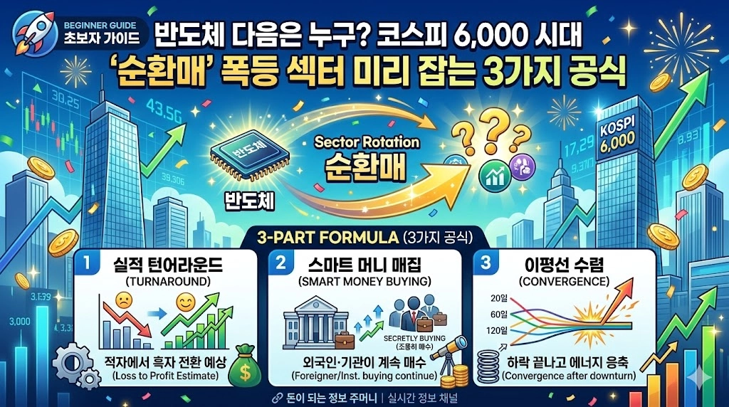 반도체 다음은 누구 코스피 6,000 시대 '순환매' 폭등 섹터 미리 잡는 3가지 공식