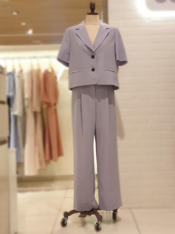 SOUP 숲 테일러드 크롭 반팔 자켓 팬츠 정장세트 SZ4JK38 SZ4LP38