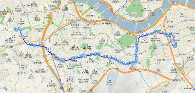 643번 버스 노선도