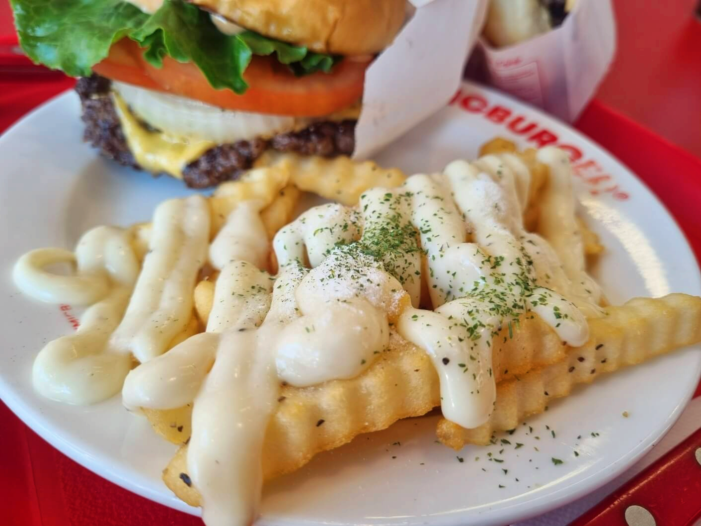 감자튀김-허니갈릭소스