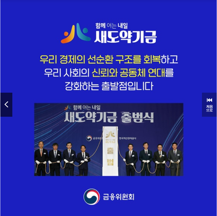 새도약기금으로 빚 탕감받는 단계별 신청 가이드 출처:정책브리핑)