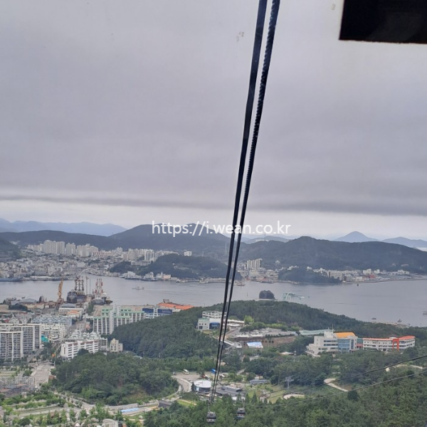 케이블카에서 통영을 바라본 전망입니다.