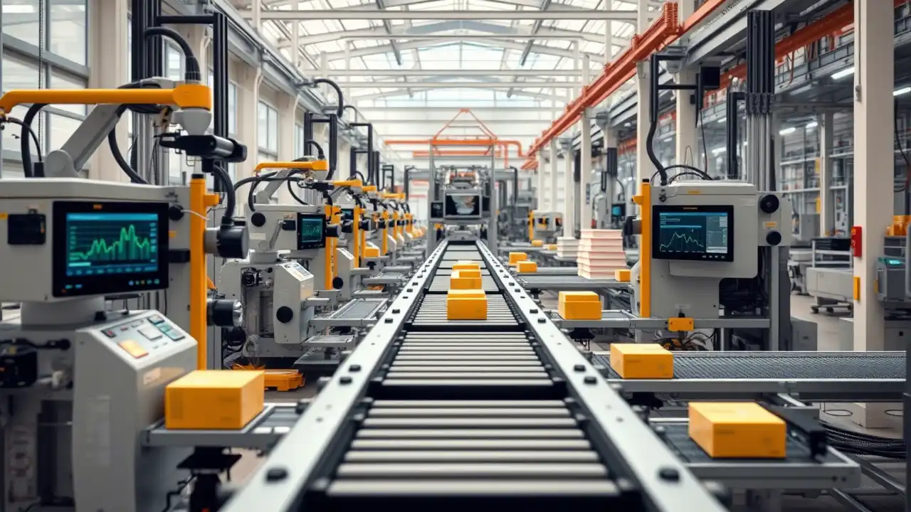 <img src="smart_factory_ai_automation.webp" alt="생동감 있는 색감과 초정밀한 질감, 균형 잡힌 구도, 선명하고 역동적인 사진 같은 사실적 효과를 갖춘 첨단 AI 시스템 기반 스마트 팩토리 자동화 장면">