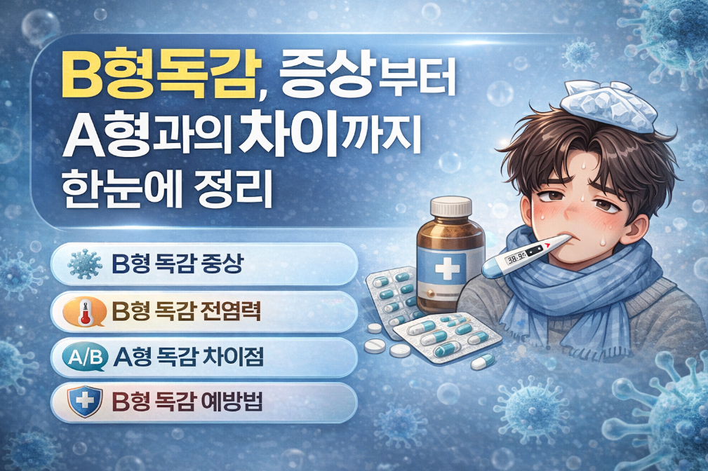 B형독감 A형과 다른 증상 3분 정리