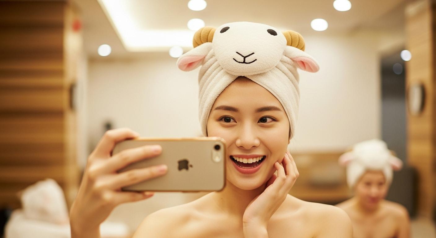 찜질방 머리수건