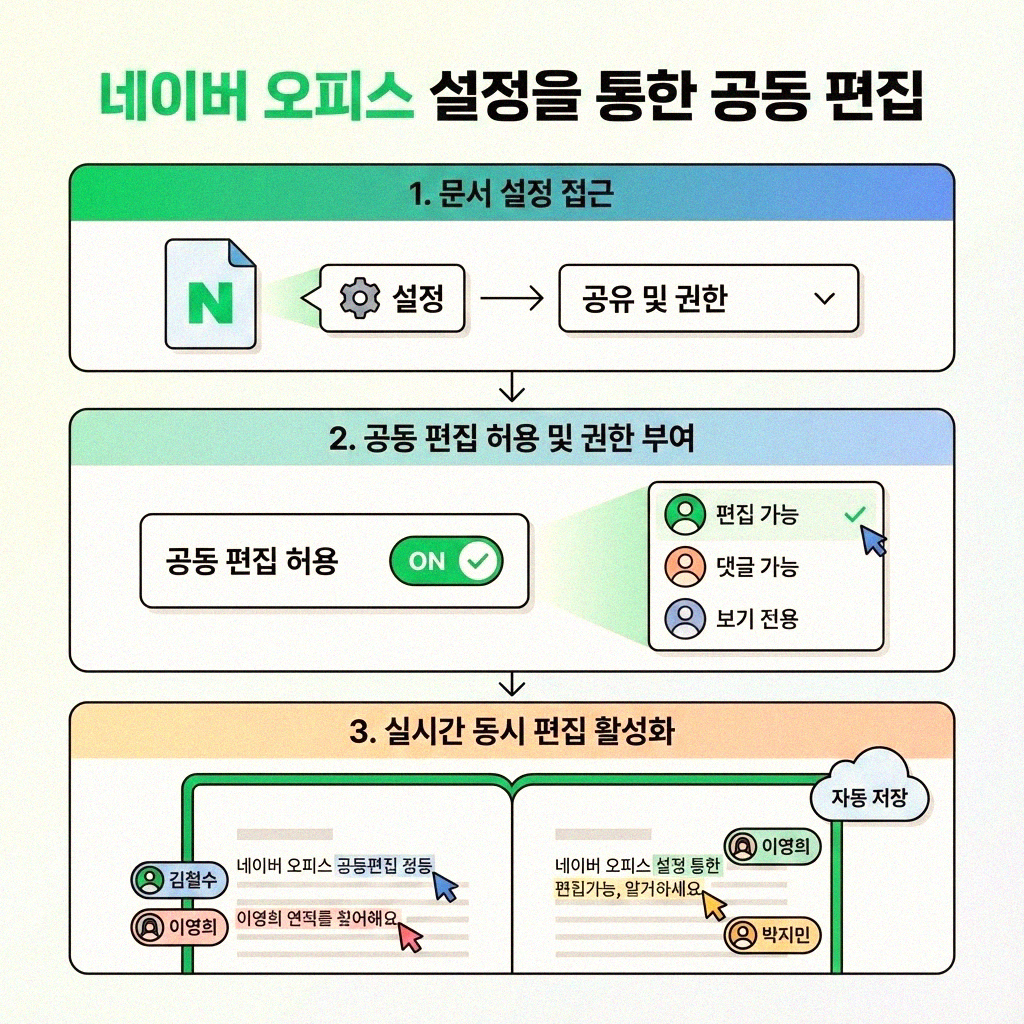 한글 문서 함께 편집하는 설정, 어렵지 않아요