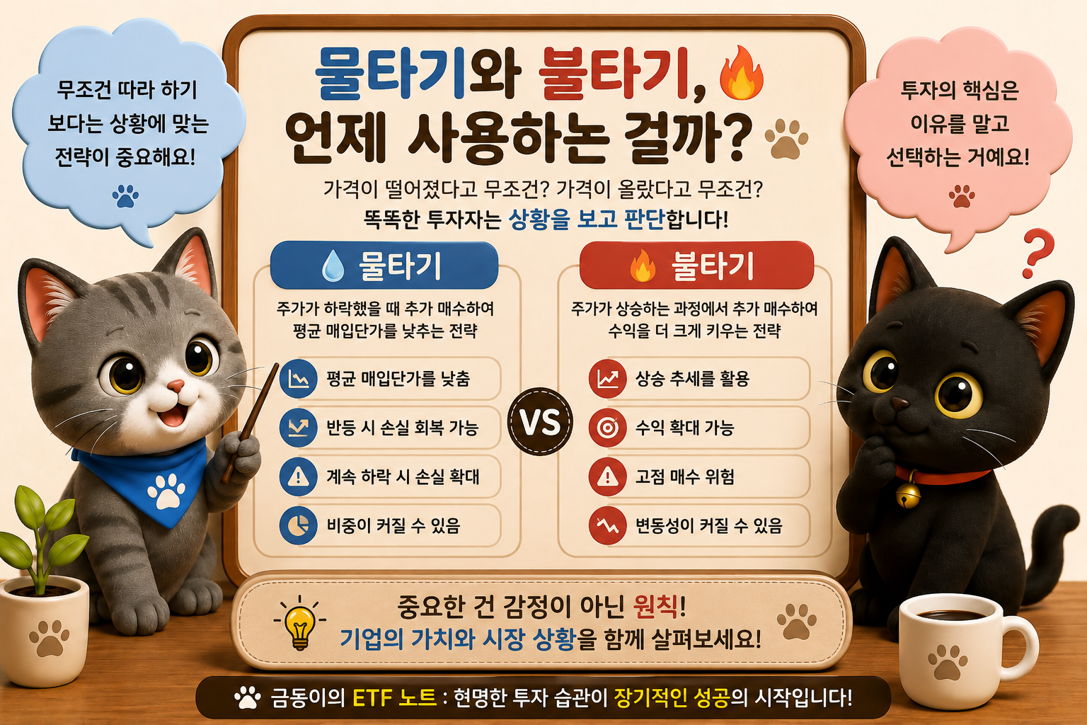 국내 주식ETF 물타기와 불타기 언제 사용하는 걸까?