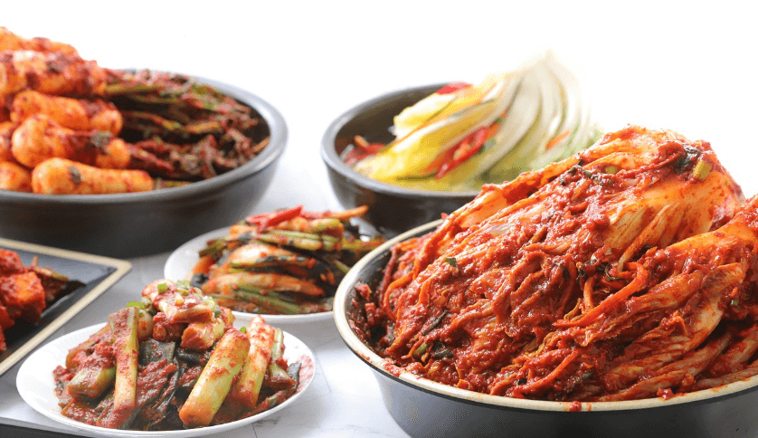 한국 전통음식 미네랄 음식 김치 사진