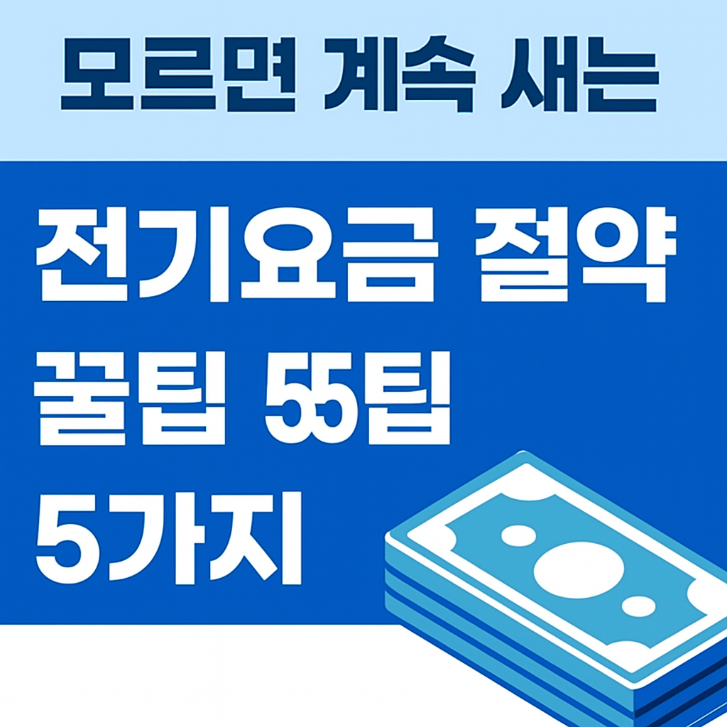 모르면 계속 새는 전기요금! 절약 꿀팁 5가지 관련이미지