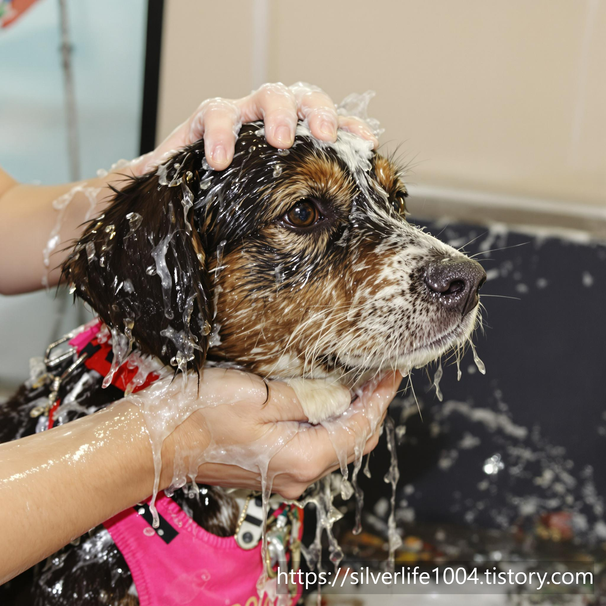 강아지 목욕 방법 &amp; 피부 관리! 털 빠짐 줄이고 건강하게 씻기는 법