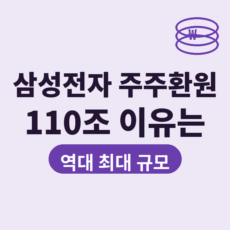 2026 삼성전자 주주환원 최대 110조.. 역대급 규모 이유는 썸네일