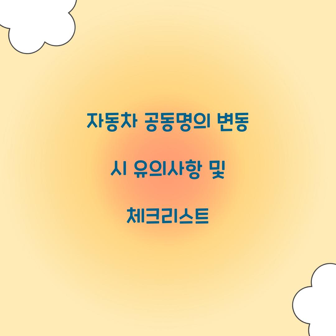 자동차 공동명의