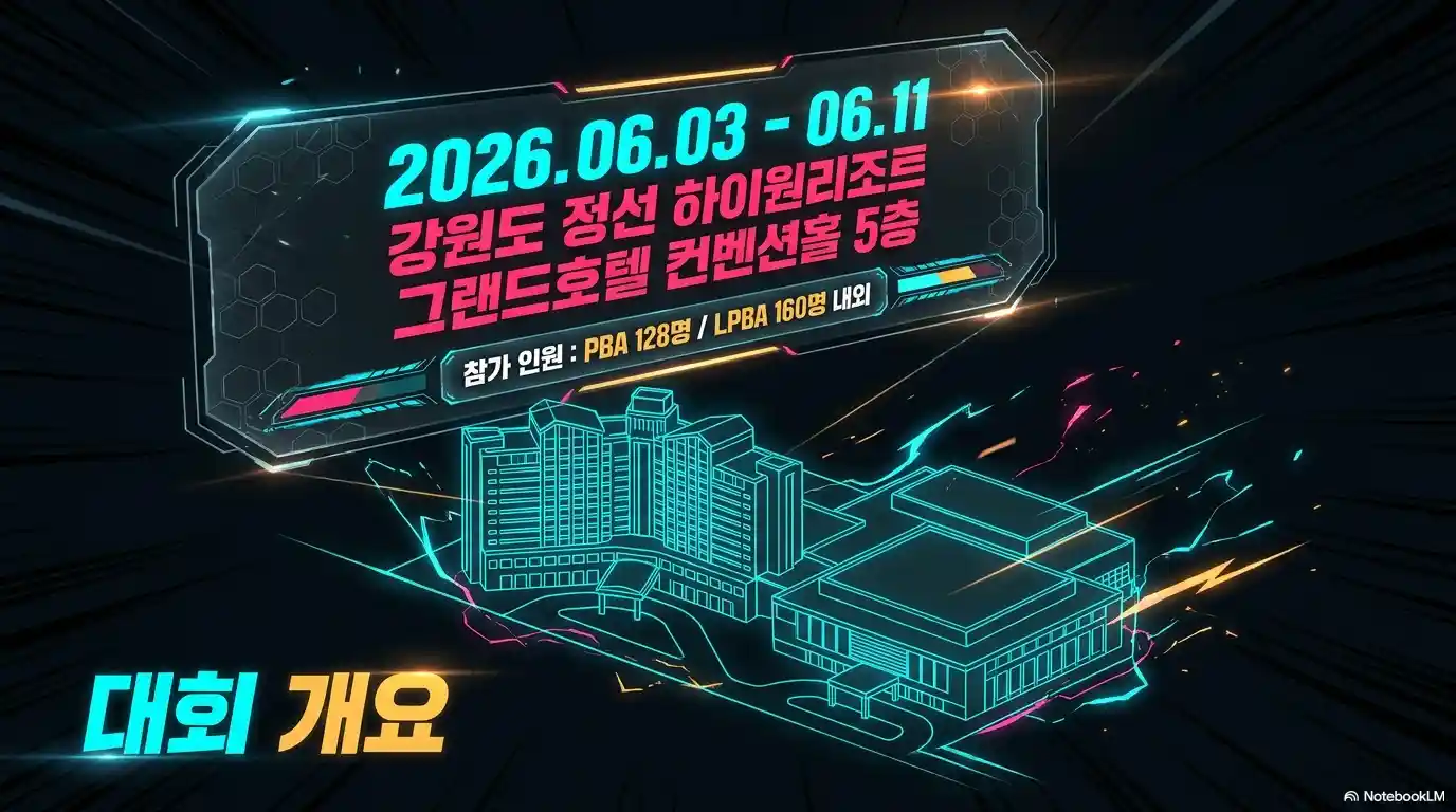 2026 하이원리조트 PBA LPBA 대회 개요 - 강원도 정선 6월 3일~11일 그랜드호텔 컨벤션홀 5층 개최