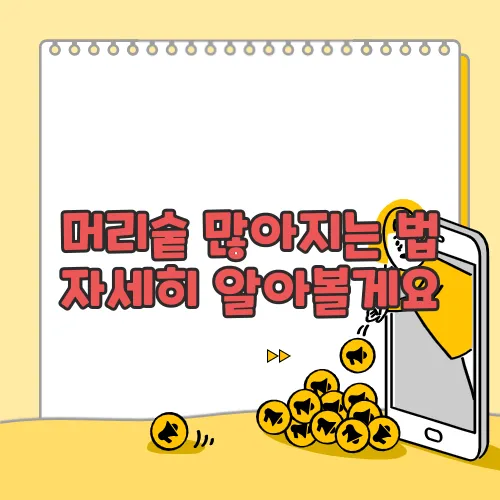 머리숱 많아지는 법 자세히 알아볼게요