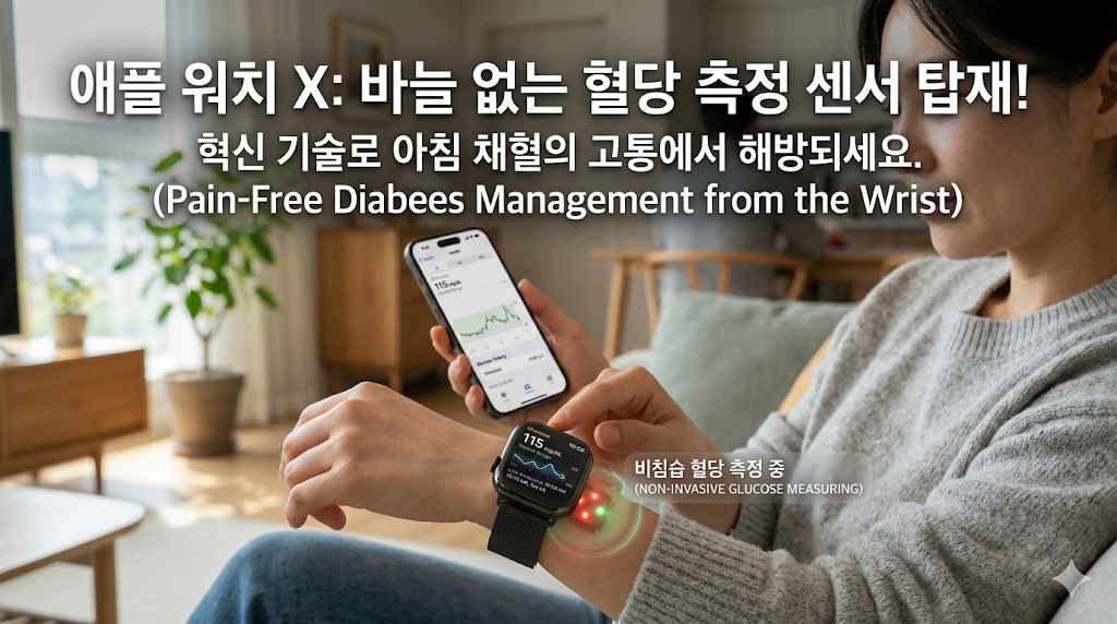 애플 워치 혈당 측정 센서 탑재되나, 바늘 없는 당뇨 관리, 애플 워치 X 신기능 알아보기