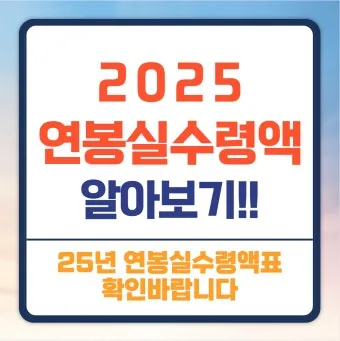 2025년 연봉 실수령액 계산표와 급여 관리 방법_9