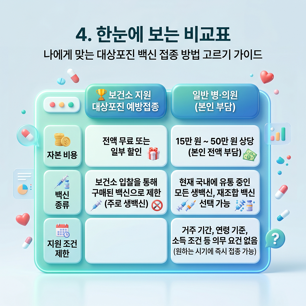 한눈에 보는 비교표
