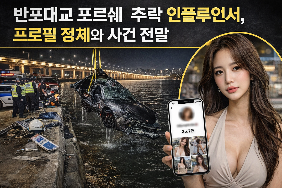 반포대교 포르쉐 추락 인플루언서 정체와 사건 전말 총정리