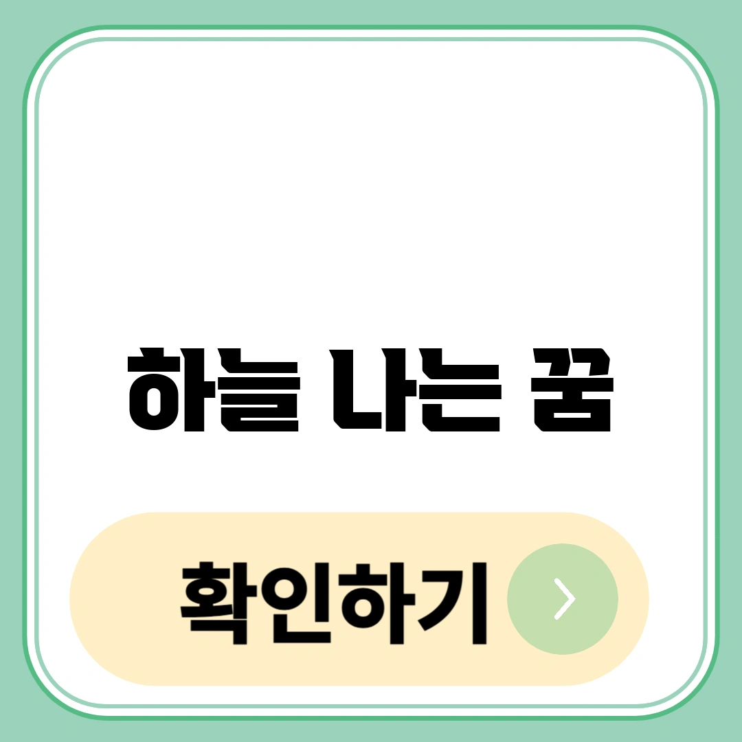 하늘 나는 꿈