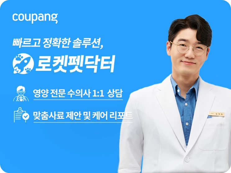 쿠팡 반려동물 건강관리 서비스 로켓펫닥터 2.0 출시 수의사 상담 신청 맞춤 사료 추천 이용 방법 케어 리포트