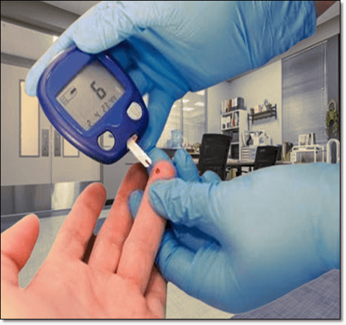 당뇨병 환자 혈당 체크