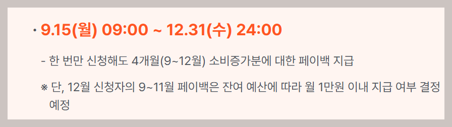 상생페이백 12월까지 연장 신청방법 