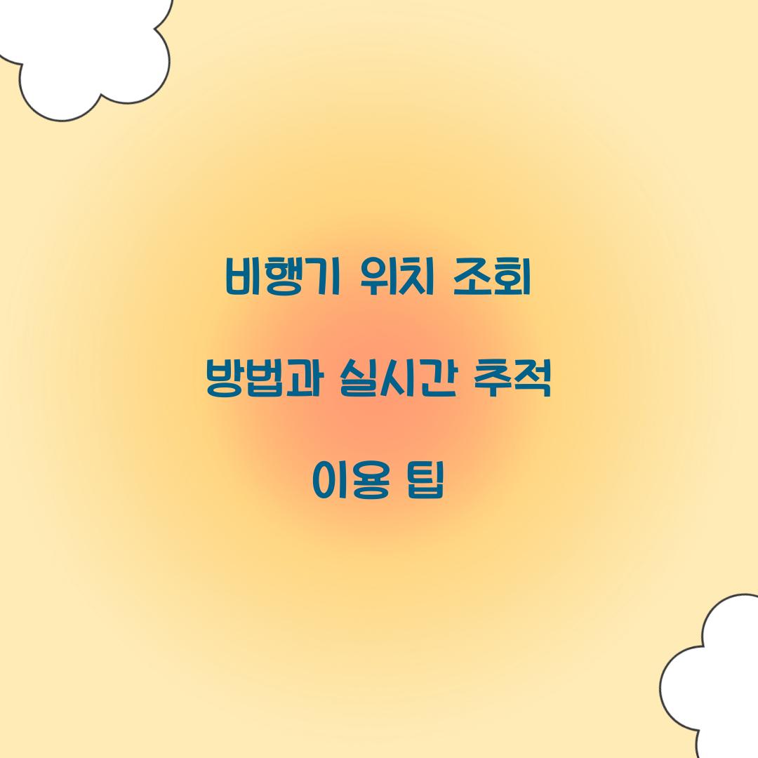 비행기 위치 조회