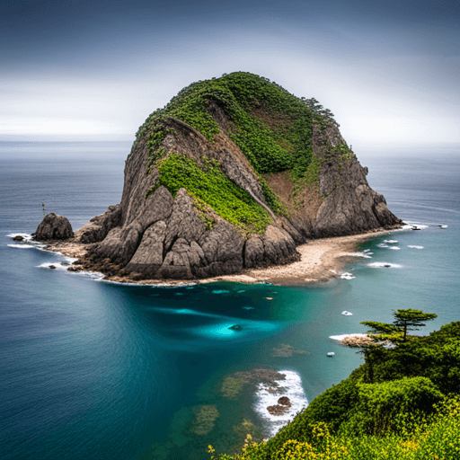 울릉도 거북바위 붕괴