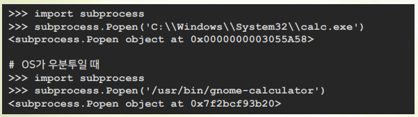 subprocess 모듈 사용