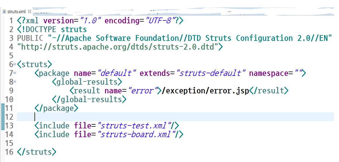 struts.xml