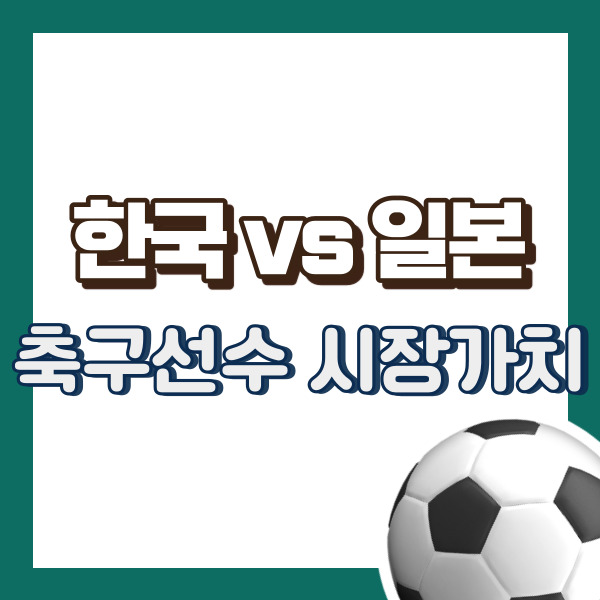 한국 일본 축구선수 시장가치 비교 - 썸네일
