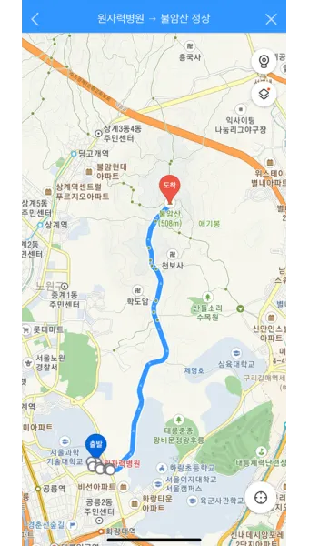 불암산 등산 코스 안내 지도_10