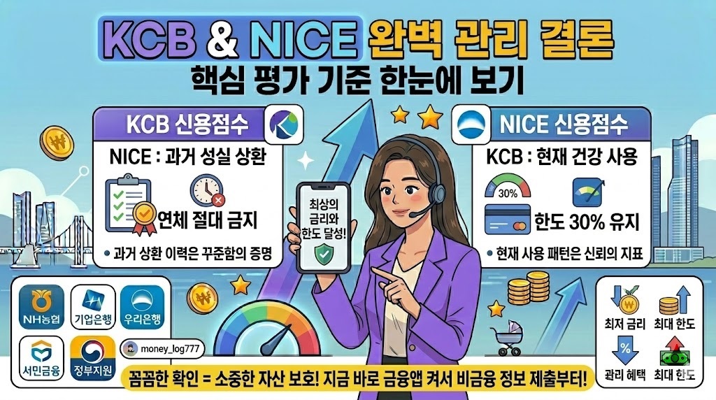 KCB 및 NICE 신용점수 완벽 관리 결론 및 행동 유도 마무리 이미지