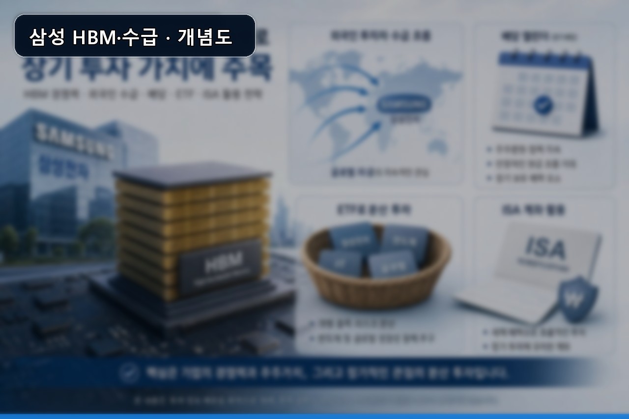 삼성전자 HBM 외국인 수급 배당 ETF 개념 이미지