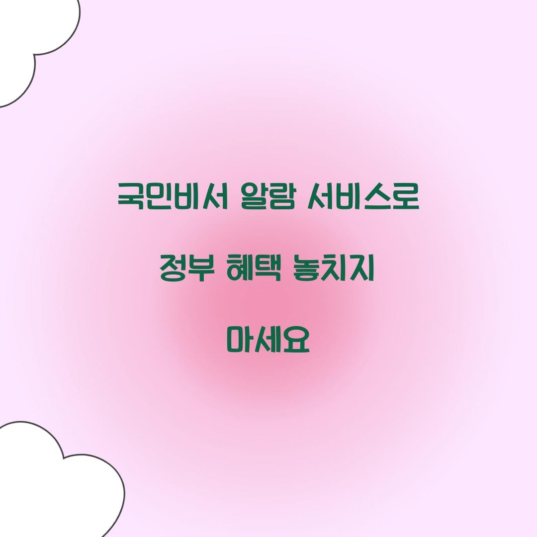 국민비서 알람 서비스