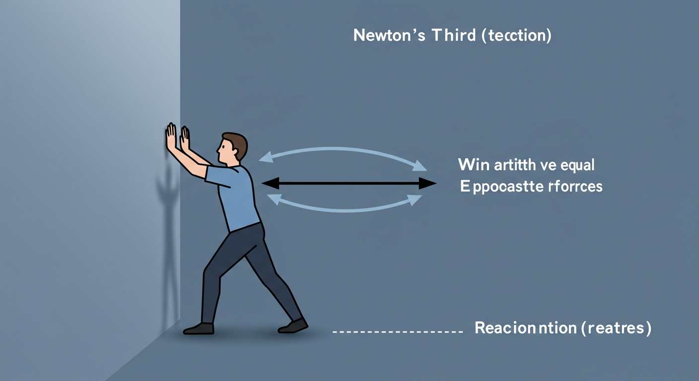 뉴턴 제3법칙: 작용-반작용의 법칙 뜻