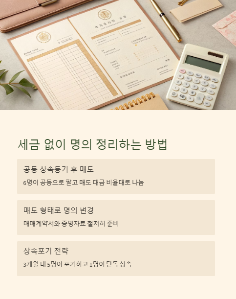 세금 없이 명의 정리하는 방법