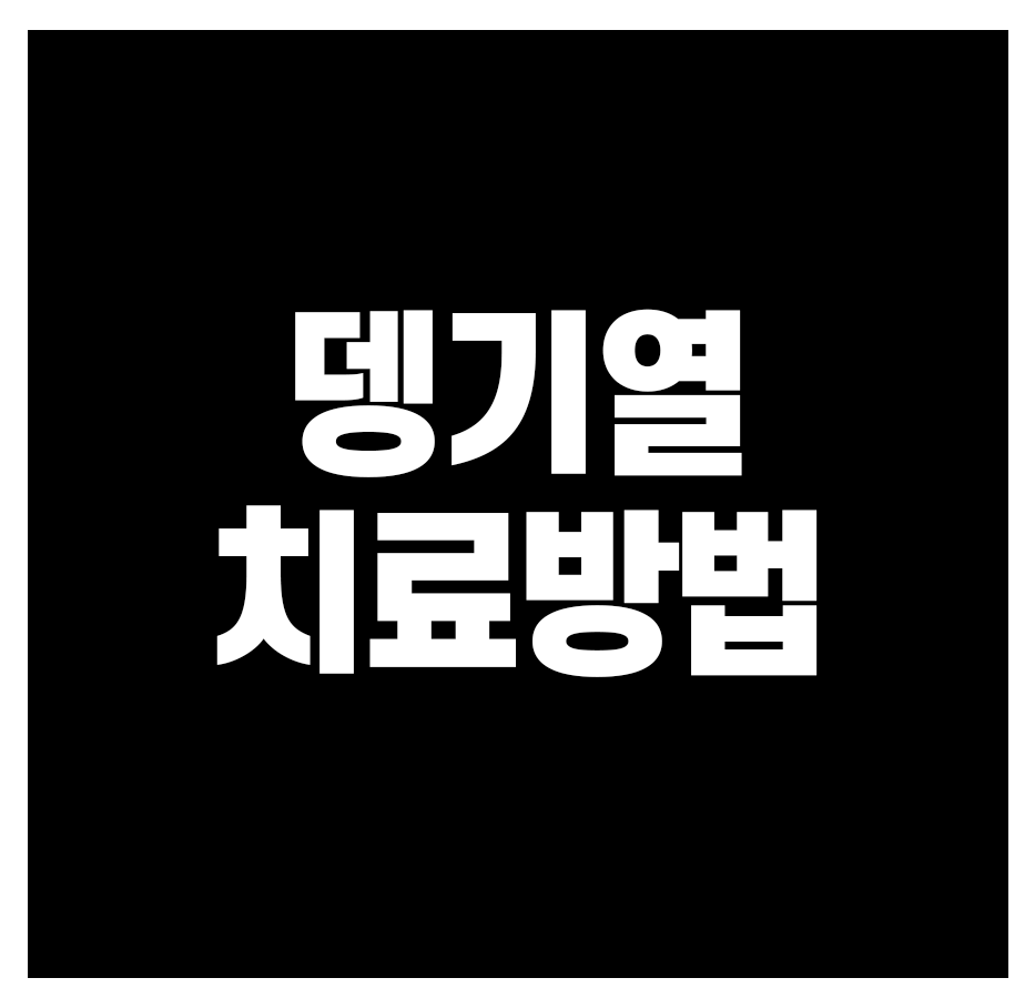 뎅기열 치료방법